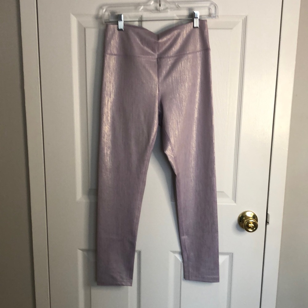 Lavender and Silver Workout Leggings